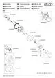 Diagramm für ein 3-Wege Umstellventil von Keuco mit exploded view der Einzelteile und Artikelnummern, zur Identifikation von Ersatzteilen im Zubehör.